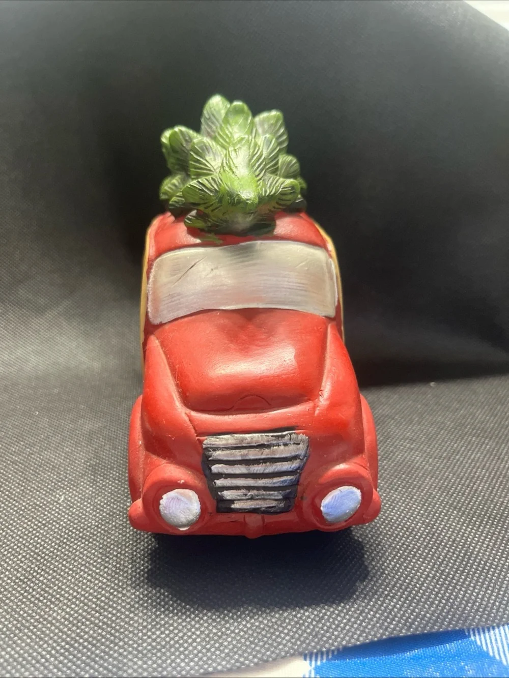 Burton Red Holiday Vintage Woody Truck with festive trailer with Black Wheels